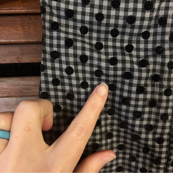 Samantha Says Black Gingham Dress with Red Bow - Picture 9 of 13